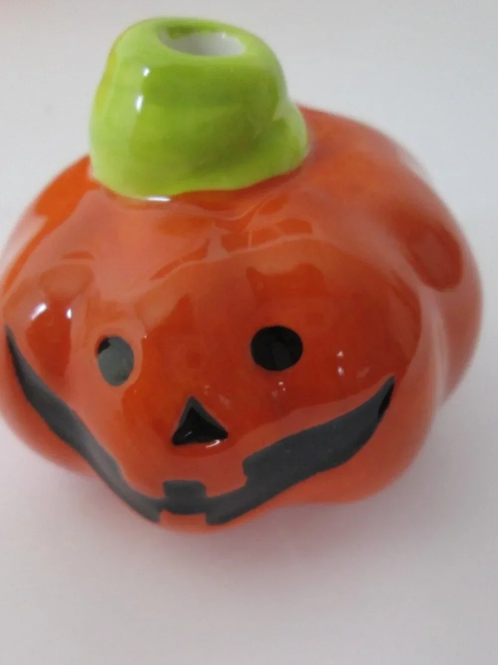 Tag Halloween Ceramic Pumpkin Jack O Lantern Taper Candle Holders 2-4 Packs NEW